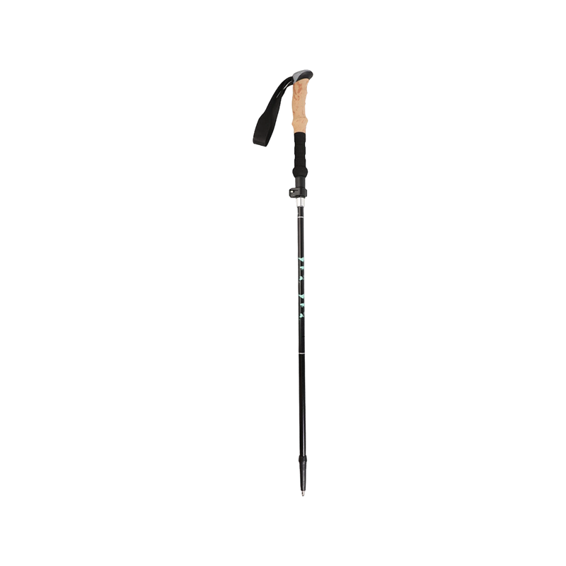 Mâner drept pentru stâlp de trekking cu blocare externă, rabatabil, telescopic din trei secțiuni din aliaj de aluminiu